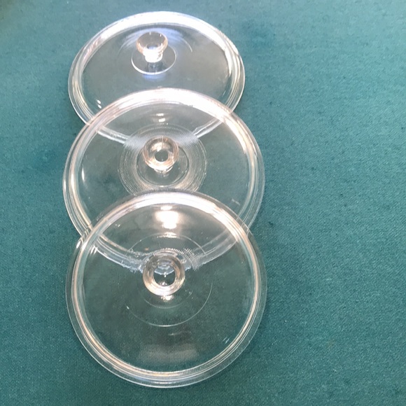 PYREX CLEAR GLASS ROUND LIDS
2-#407 1-406 SET OF 3 - Picture 12 of 12